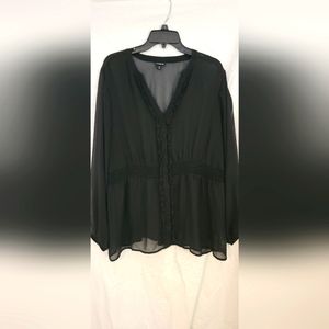 Torrid size 2 Georgette blouse - black